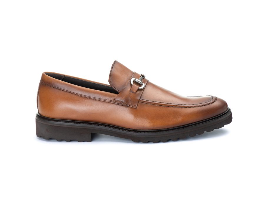 Sapato Masculino Loafer Athenas em Couro Naturaly Whisky