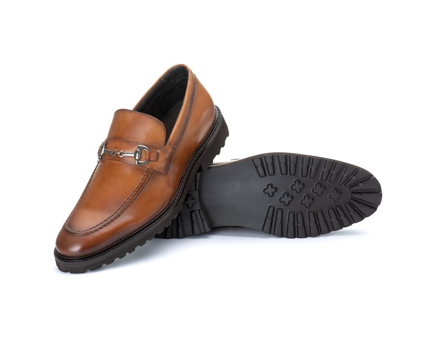 Sapato Masculino Loafer Athenas em Couro Naturaly Whisky