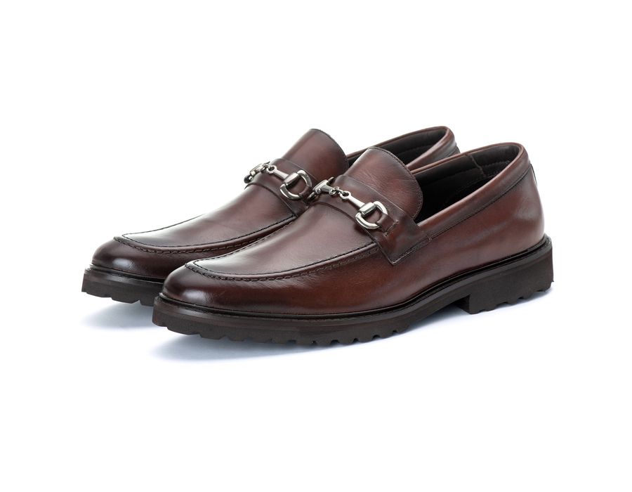 Sapato Masculino Loafer Athenas em Couro Naturaly Pinhão