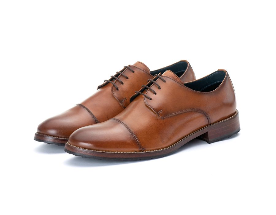 Sapato Derby Masculino Tucson em Couro Naturaly Whisky