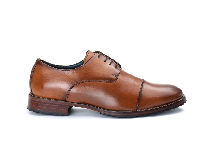Sapato Derby Masculino Tucson em Couro Naturaly Whisky