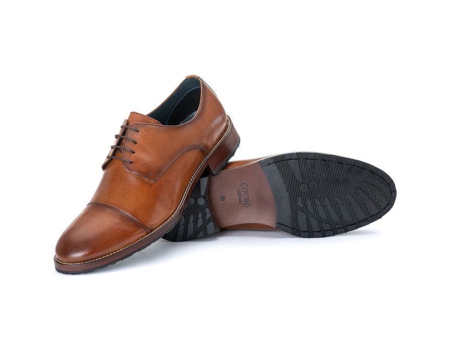 Sapato Derby Masculino Tucson em Couro Naturaly Whisky