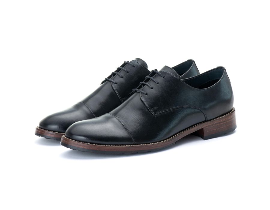 Sapato Derby Masculino Tucson em Couro Naturaly Preto