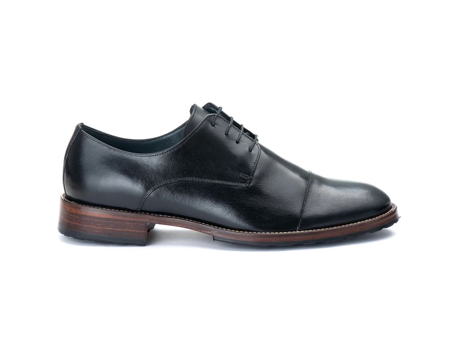 Sapato Derby Masculino Tucson em Couro Naturaly Preto