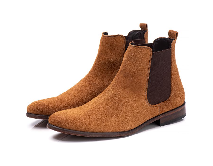 Bota Chelsea Masculina Alabama em Camurça Trufa