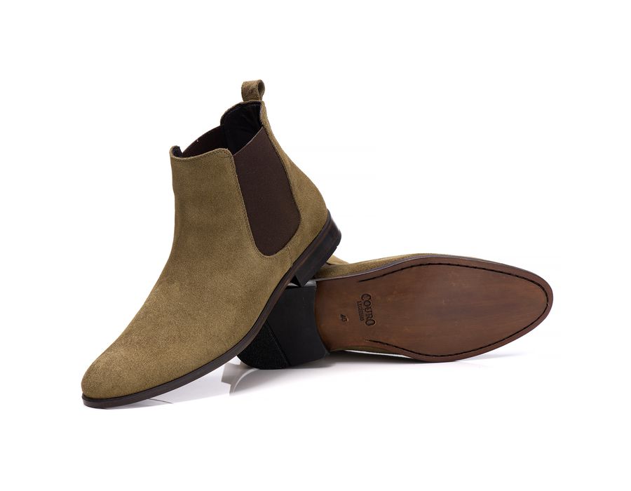 Bota Chelsea Masculina Alabama em Camurça Green