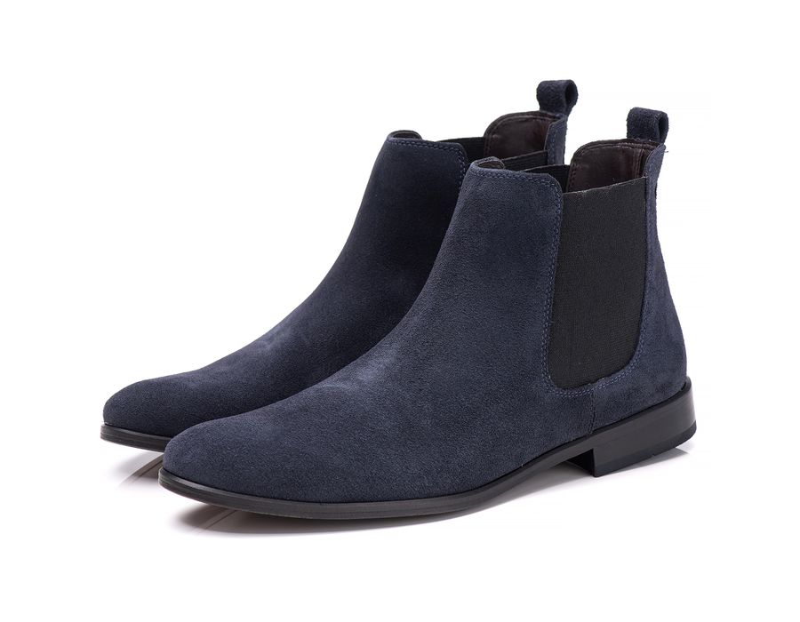 Bota Chelsea Masculina Alabama em Camurça Marinho