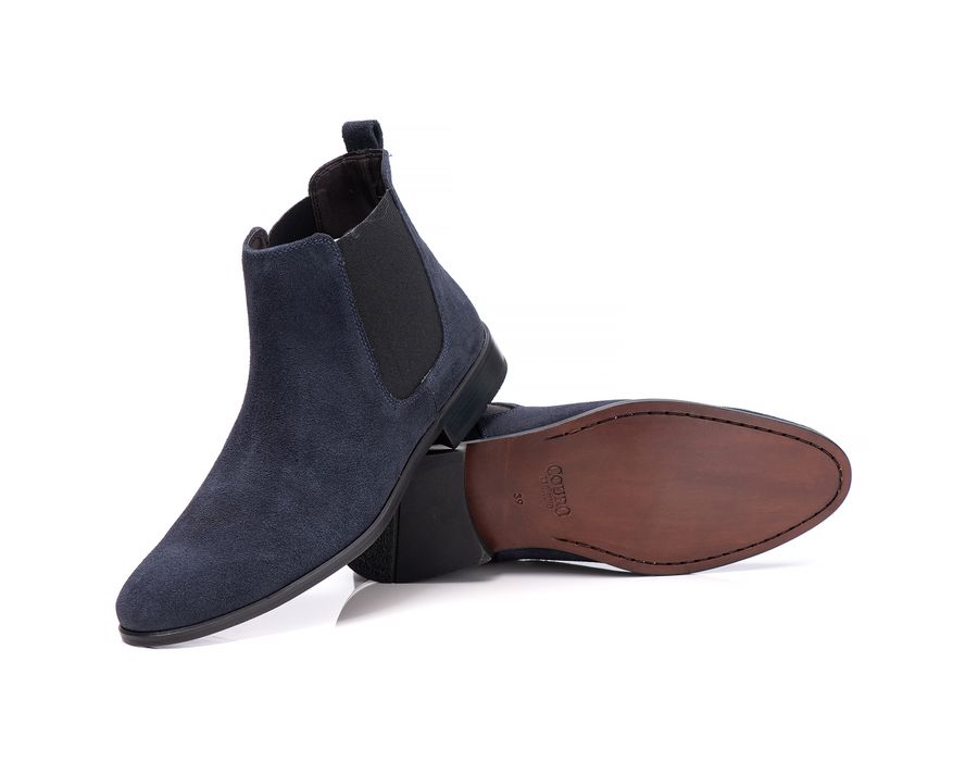 Bota Chelsea Masculina Alabama em Camurça Marinho