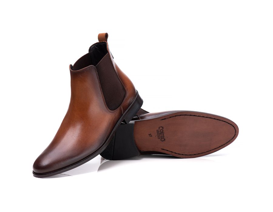 Bota Chelsea Masculina Alabama Naturaly Caramelo