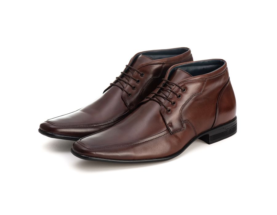 Bota Social Masculina Gênova em Couro de Carneiro Mouro