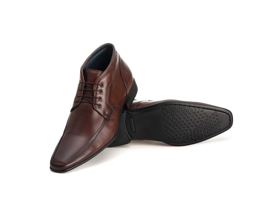 Bota Social Masculina Gênova em Couro de Carneiro Mouro