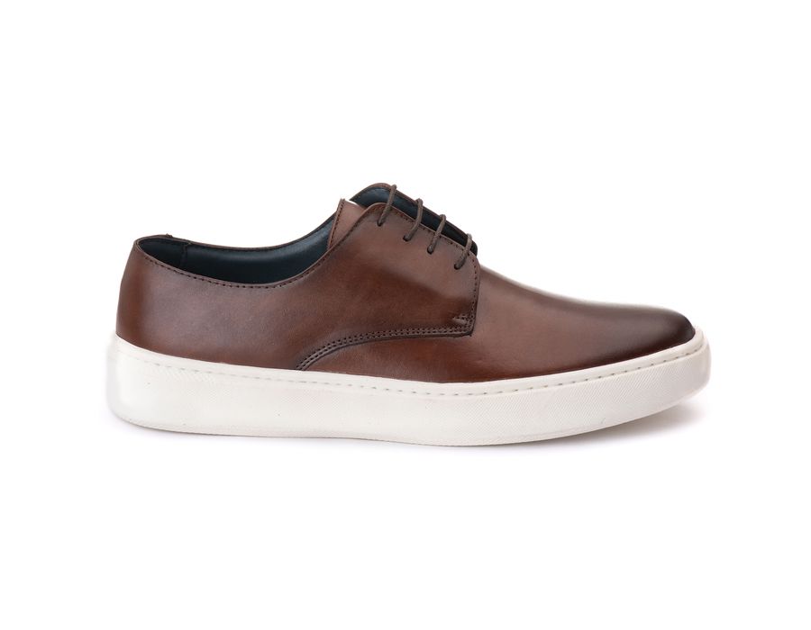 Sapato Masculino Casual Sport Madrid em Couro Bovino Café