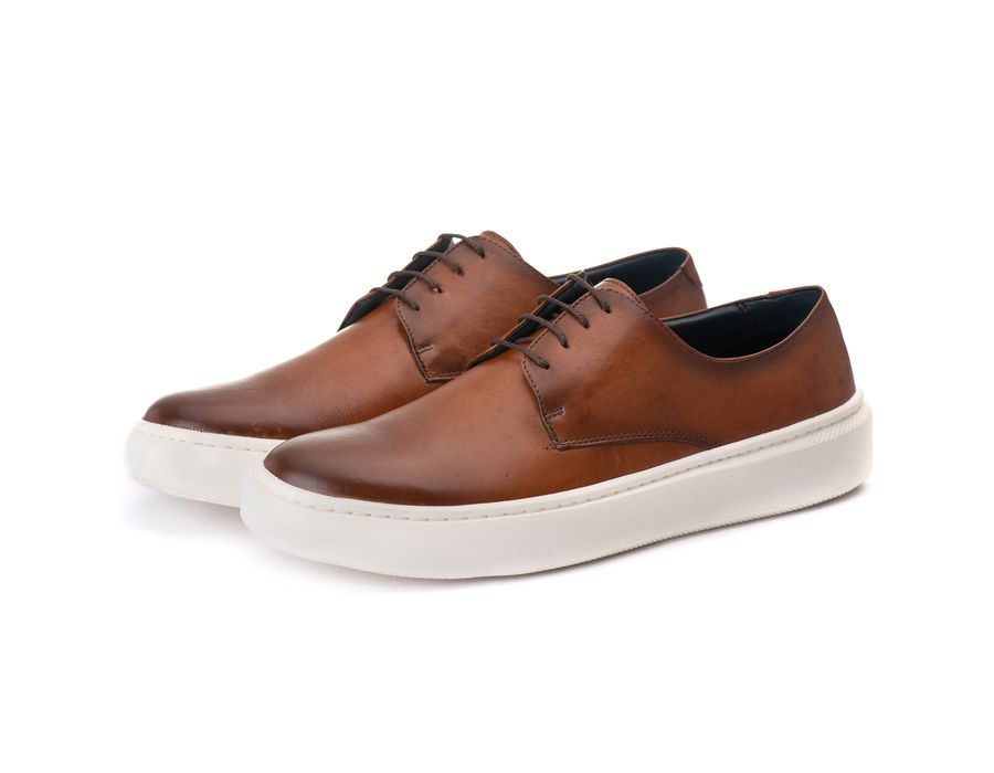 Sapato Masculino Casual Sport Madrid em Couro Bovino Whisky