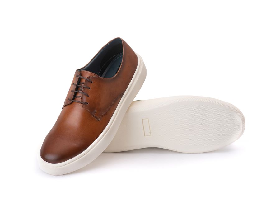 Sapato Masculino Casual Sport Madrid em Couro Bovino Whisky