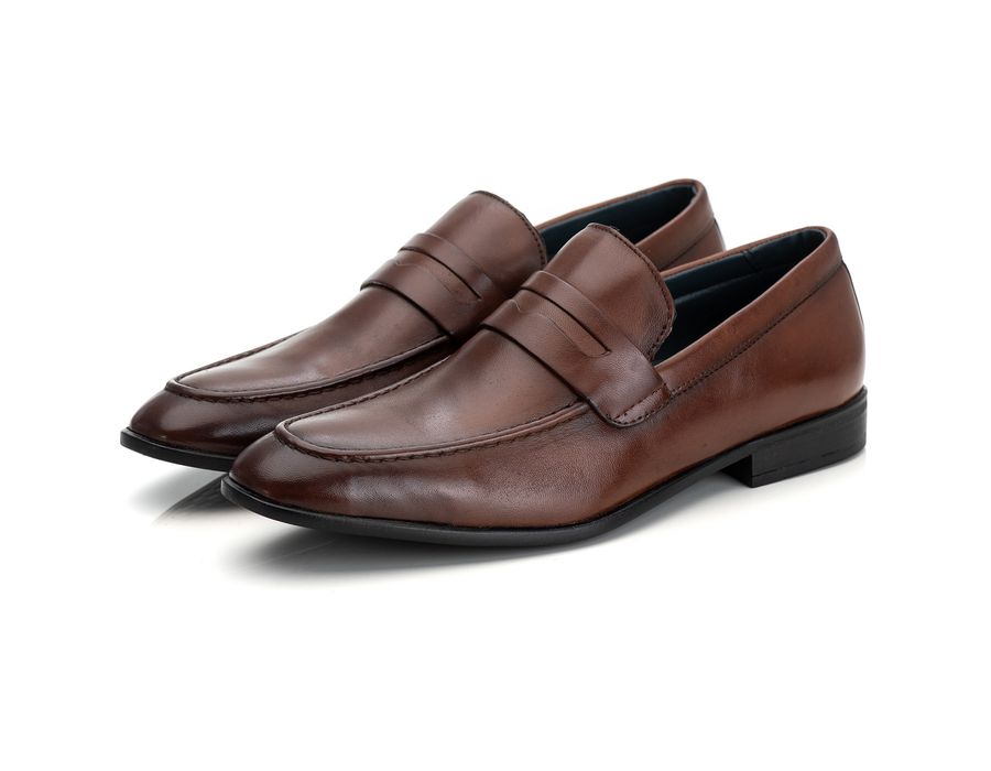 Sapato Social Masculino Loafer em Couro de Carneiro Mouro