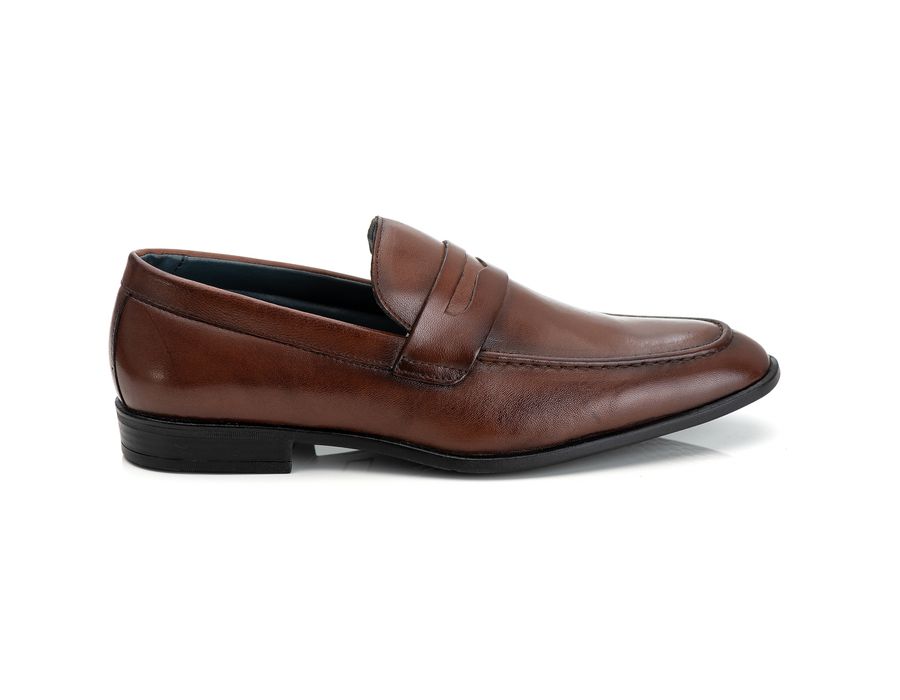 Sapato Social Masculino Loafer em Couro de Carneiro Mouro