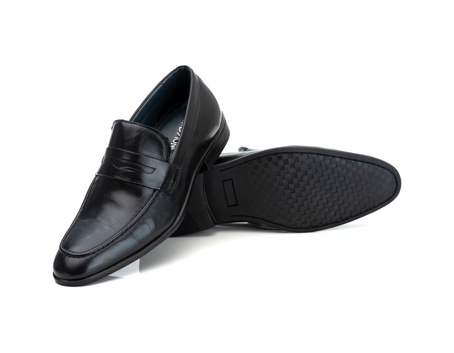 Sapato Social Masculino Loafer em Couro de Carneiro Preto