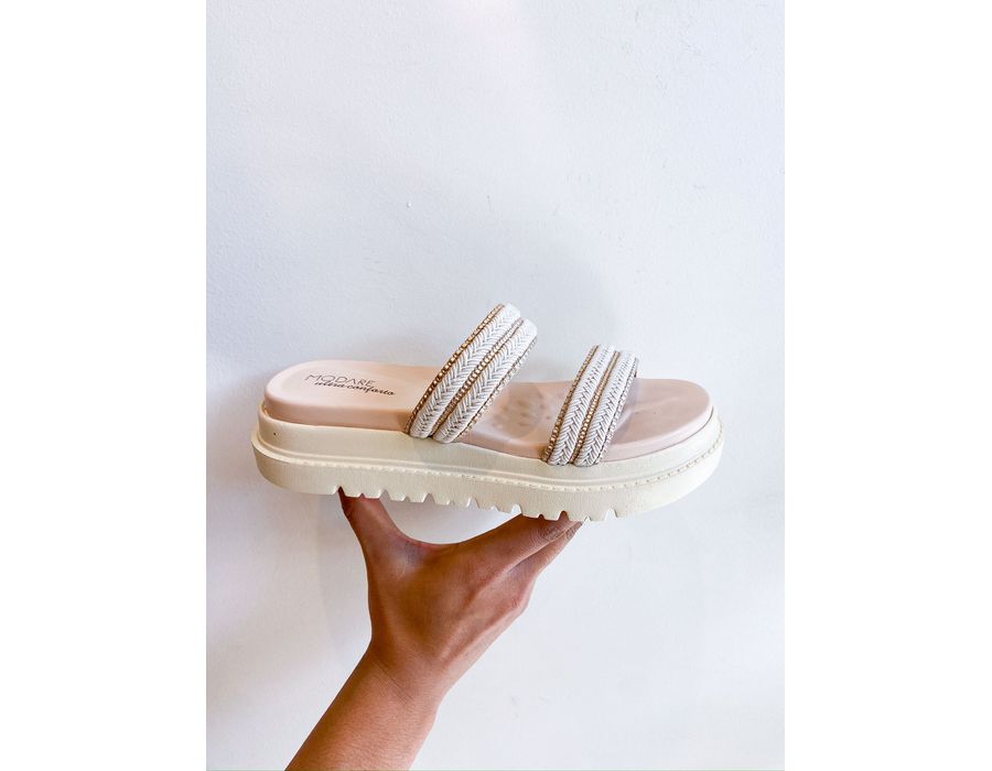Flat Maria OFF WHITE - 0007300002 - Morena Brasil Shoes