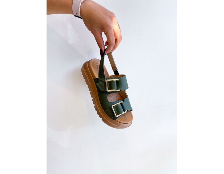 Papete Aurora VERDE MILITAR - 0007320072 - Morena Brasil Shoes