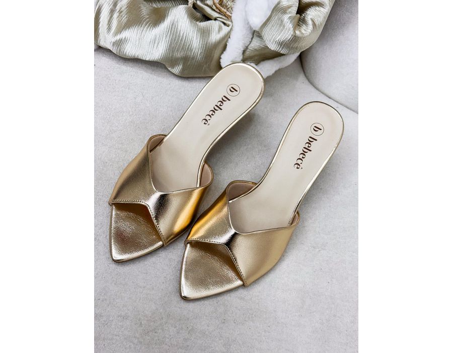 Tamanco Desiree DOURADO - 0009780012 - Morena Brasil Shoes
