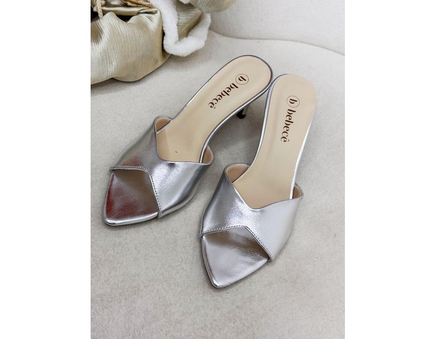 Tamanco Desiree PRATA - 0009780013 - Morena Brasil Shoes