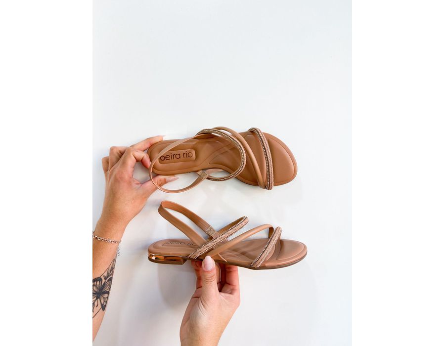 Rasteirinha Alice OURO ROSÊ - 0004300016 - Morena Brasil Shoes