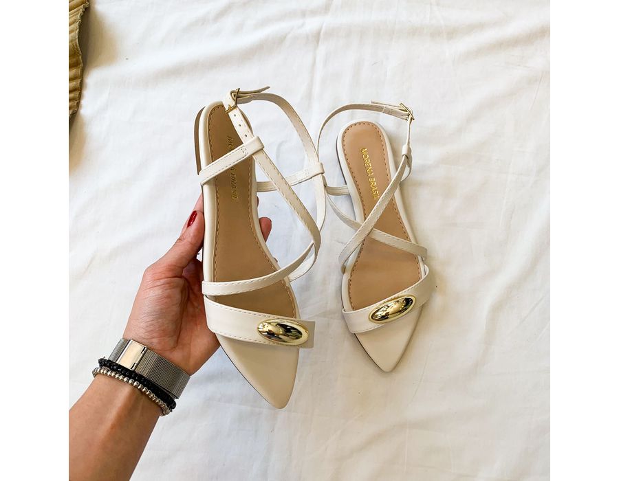 Rasteirinha Olivia OFF WHITE - 0004540002 - Morena Brasil Shoes