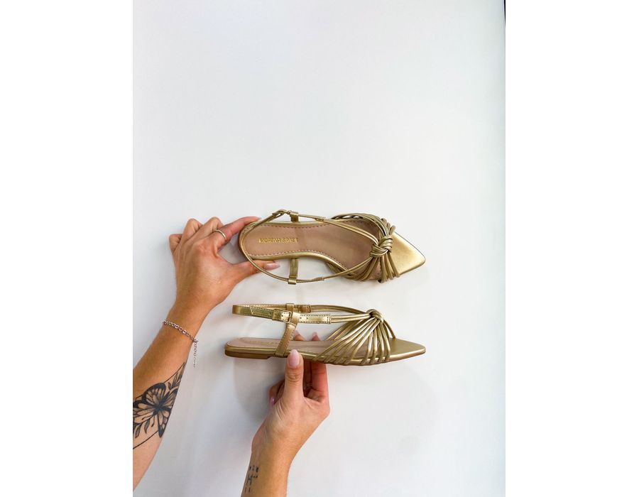 Rasteirinha Brenda DOURADO - 0004550012 - Morena Brasil Shoes