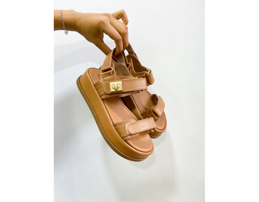 Papete Leandra CARAMELO - 0004820011 - Morena Brasil Shoes