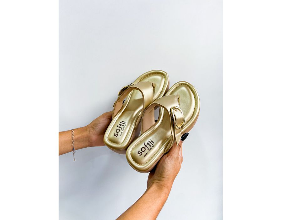 Tamanco Priscila DOURADO - 0005220012 - Morena Brasil Shoes