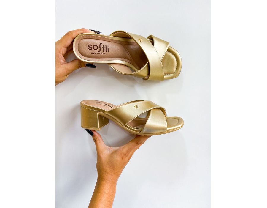 Tamanco Paloma DOURADO - 0005210012 - Morena Brasil Shoes