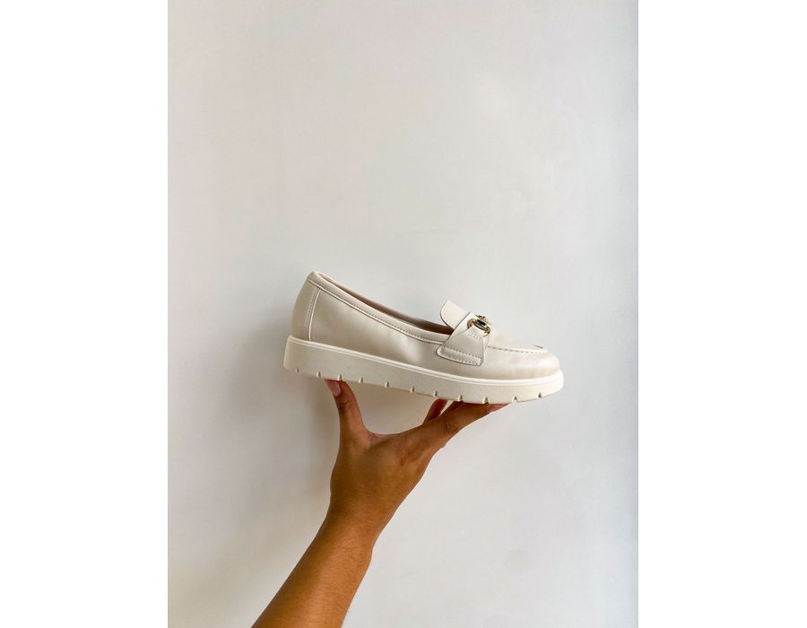 Mocassim Adriana OFF WHITE - 0005460002 - Morena Brasil Shoes