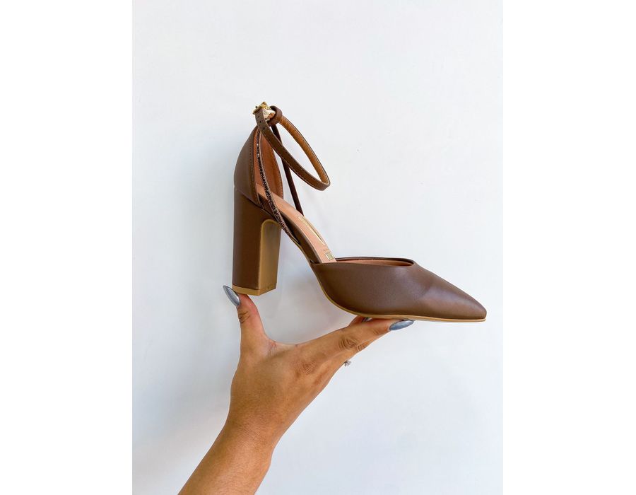 Scarpin Charlotte MOCHA MOUSSE - 0005730056 - Morena Brasil Shoes