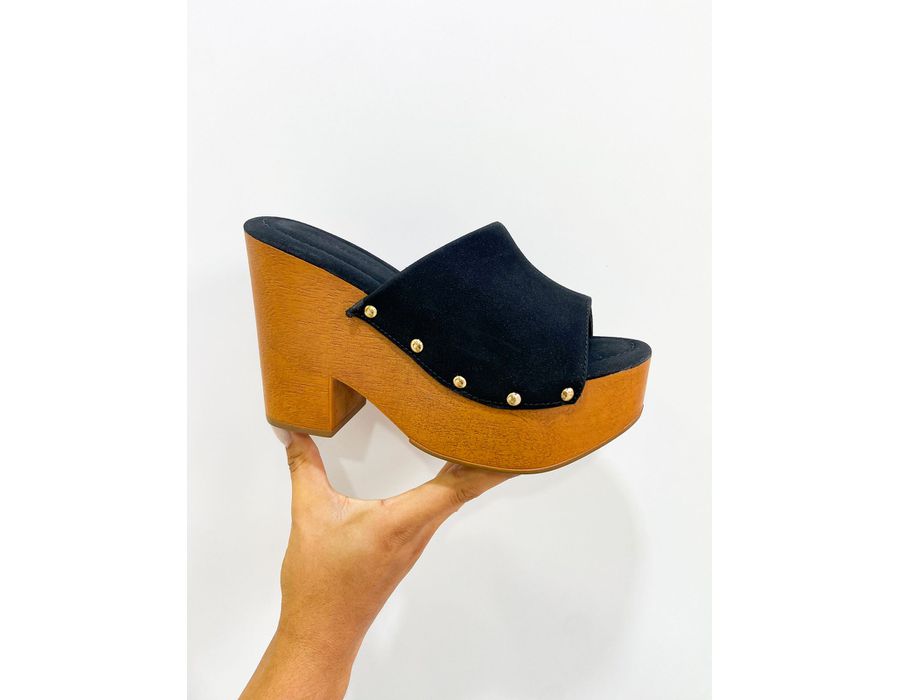 Tamanco Ella PRETO - 0006030001 - Morena Brasil Shoes