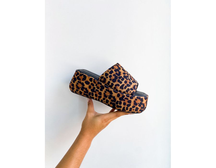 Tamanco Caroline ONÇA - 0006040053 - Morena Brasil Shoes