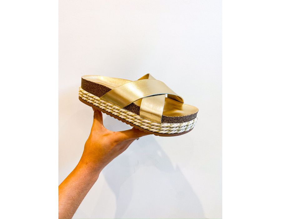 Flat Jade DOURADO - 0006890012 - Morena Brasil Shoes