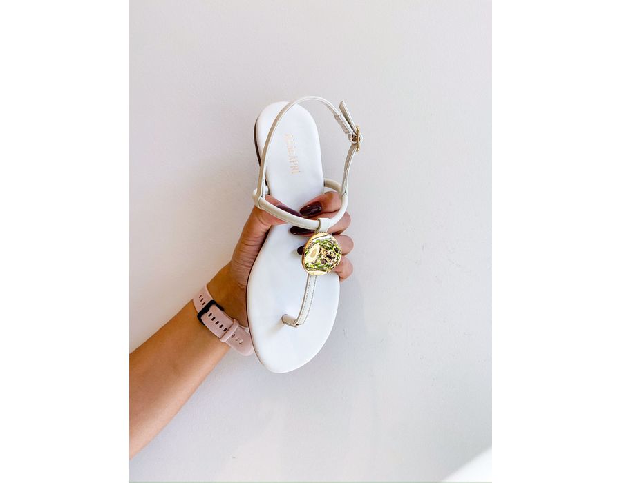 Rasteirinha Melanie OFF WHITE - 0007280002 - Morena Brasil Shoes