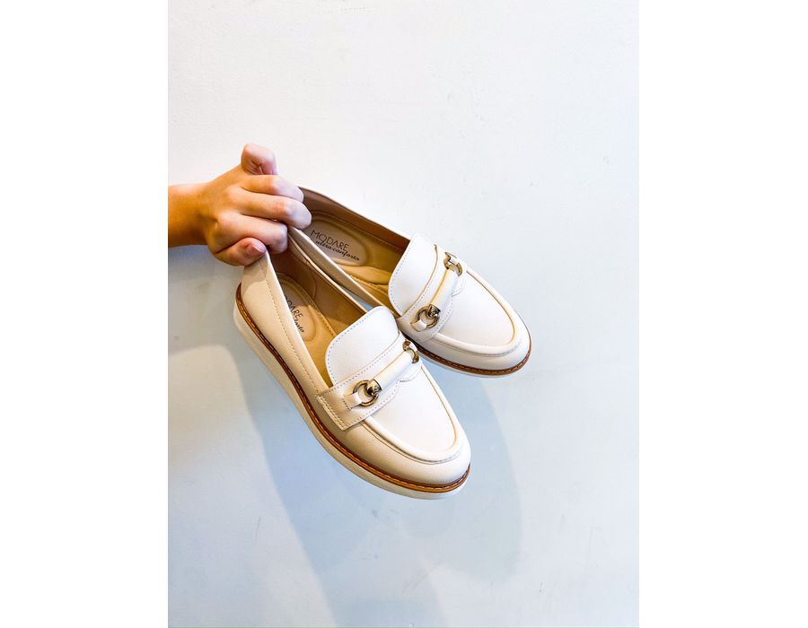Mocassim Marina OFF WHITE - 0007340002 - Morena Brasil Shoes