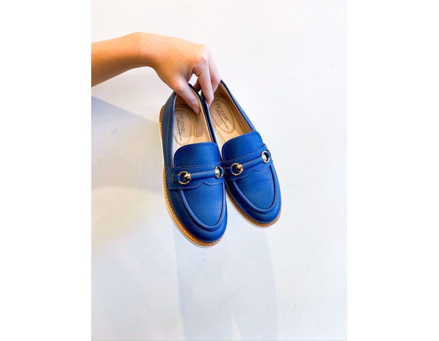 Mocassim Marina AZUL MARINHO - 0007340003 - Morena Brasil Shoes