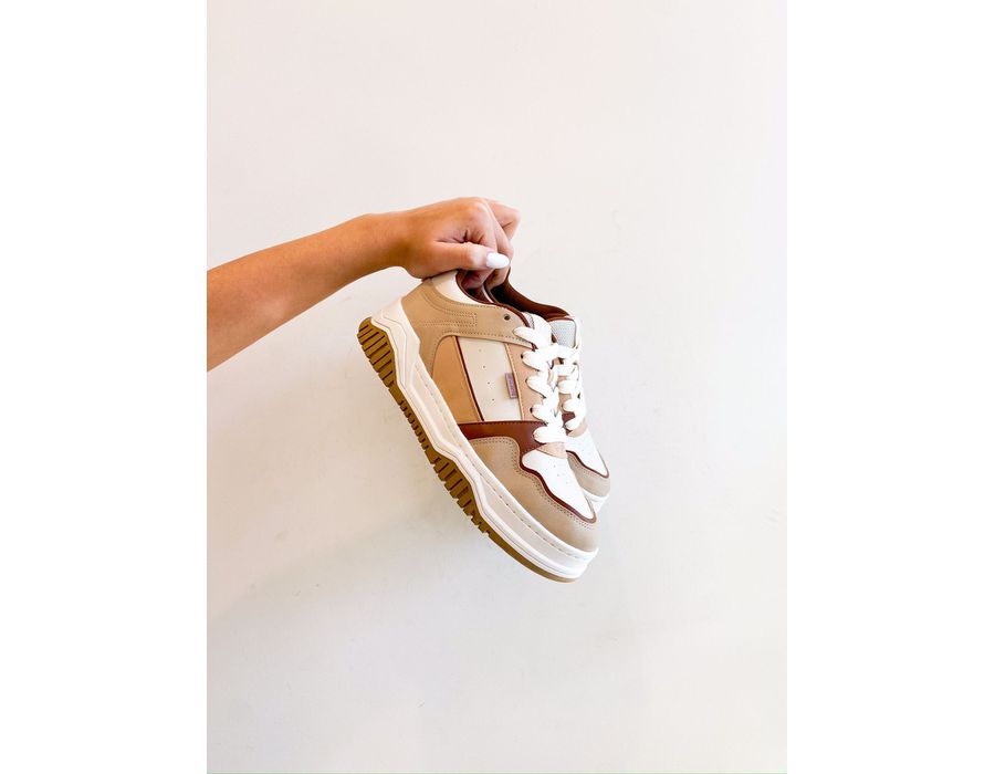 Tenis Jhesy CARAMELO,BEGE - 0007270077 - Morena Brasil Shoes