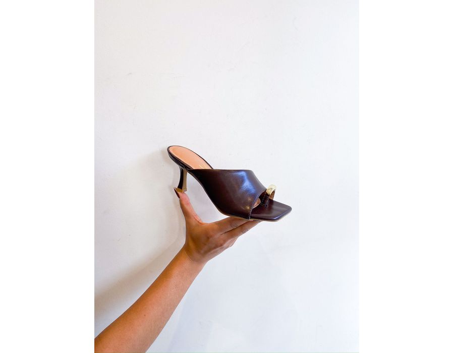 Tamanco Athena MARROM - 0007750010 - Morena Brasil Shoes