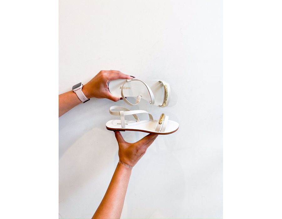 Rasteirinha Briana OFF WHITE - 0007720002 - Morena Brasil Shoes