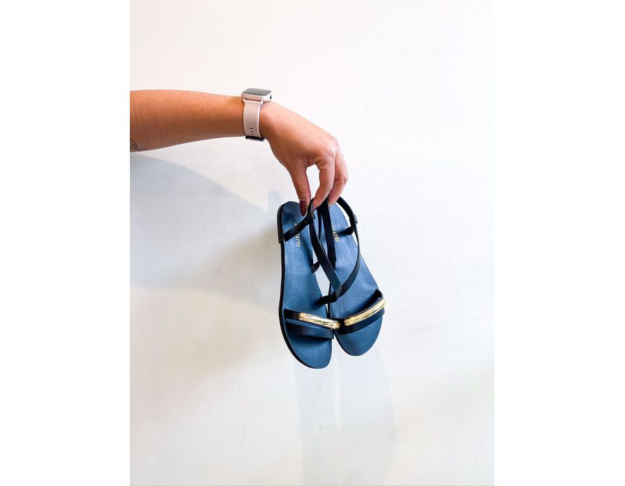 Rasteirinha Briana PRETO - 0007720001 - Morena Brasil Shoes