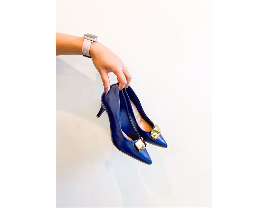 Scarpin Valentina AZUL MARINHO - 0007540003 - Morena Brasil Shoes