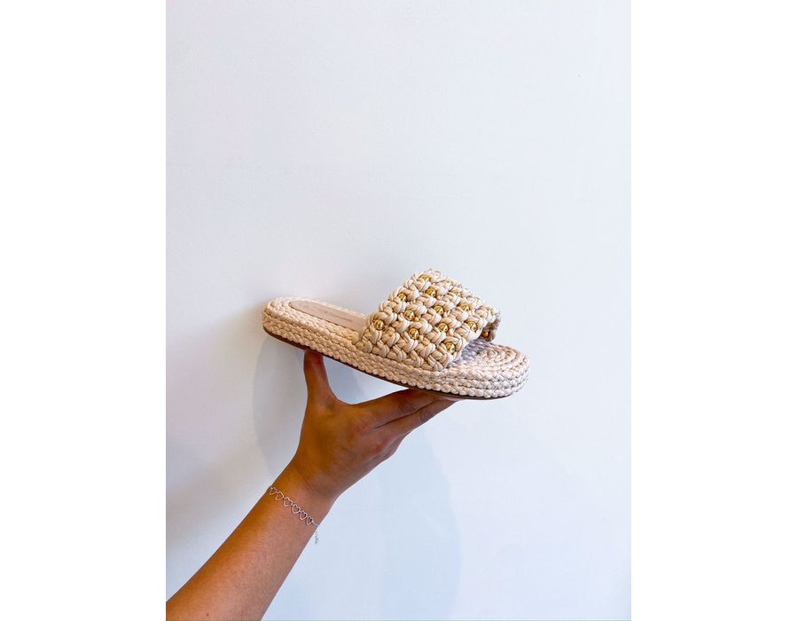 Flat Gabriela OFF WHITE - 0007830002 - Morena Brasil Shoes