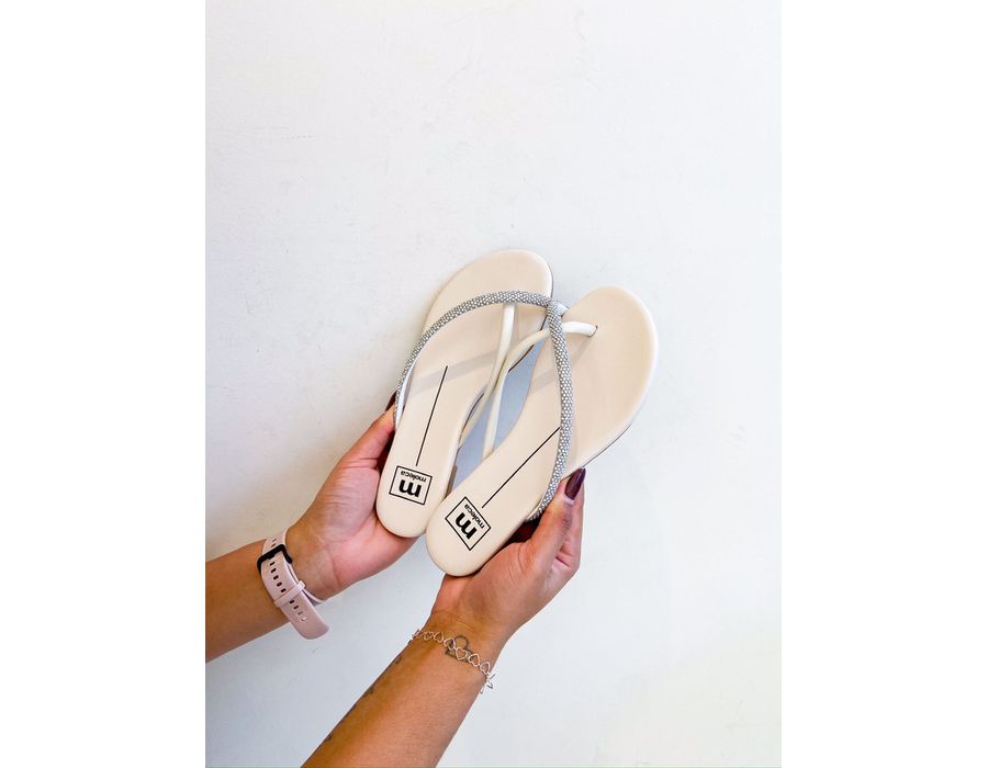 Rasteirinha Mika OFF WHITE - 0008070002 - Morena Brasil Shoes