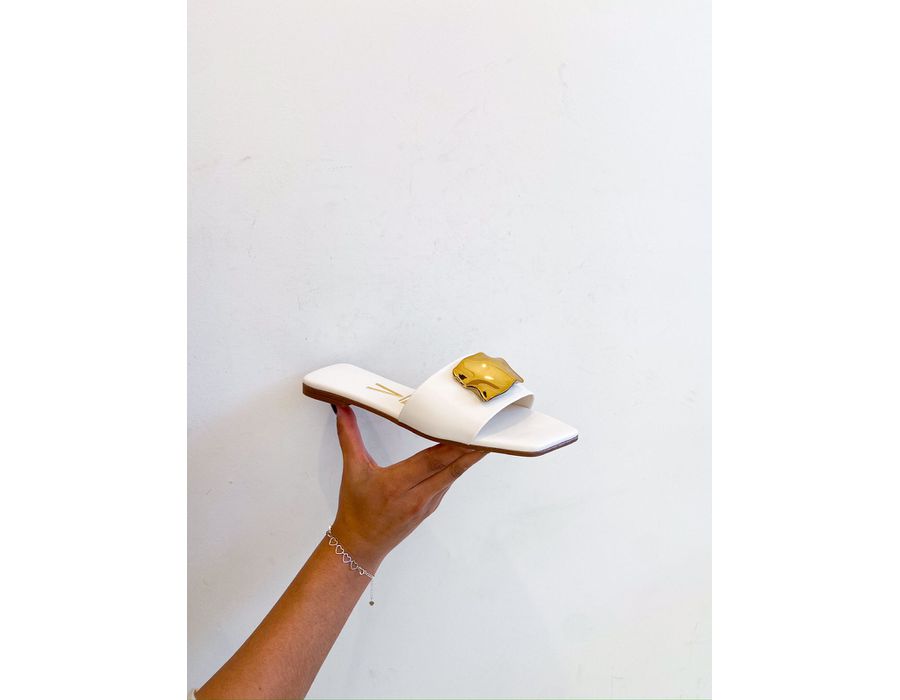 Rasteirinha Milene OFF WHITE - 0008140002 - Morena Brasil Shoes