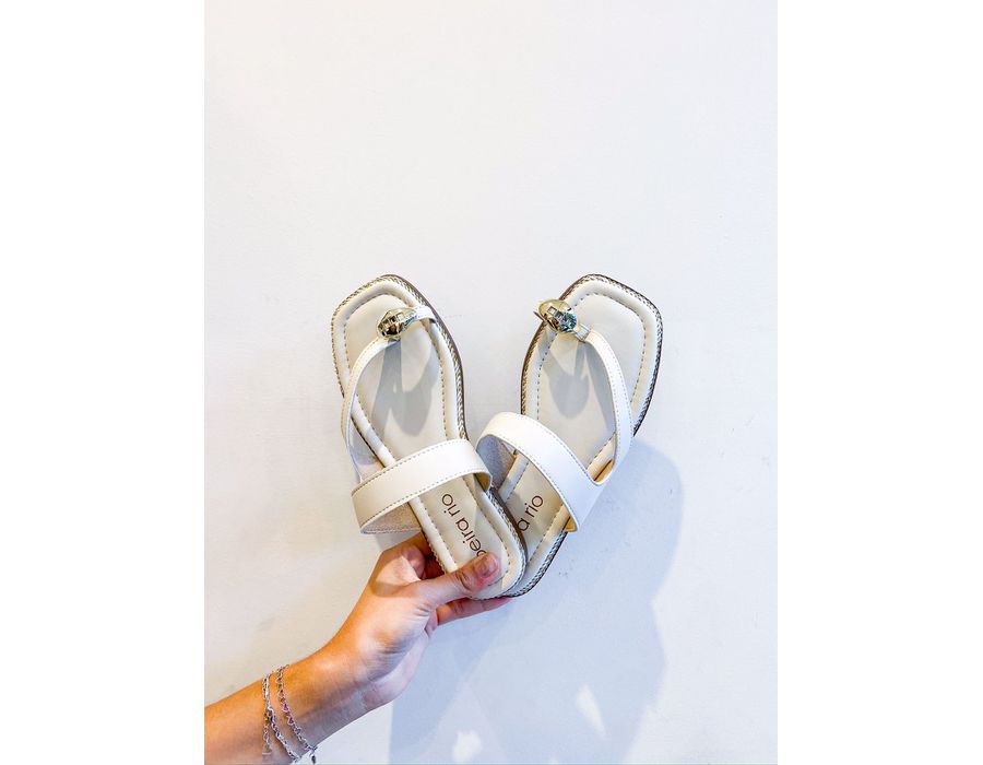 Rasteirinha Nara OFF WHITE - 0007420002 - Morena Brasil Shoes