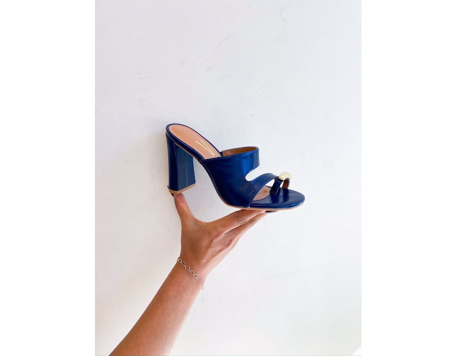 Tamanco Valeria AZUL MARINHO - 0008260003 - Morena Brasil Shoes