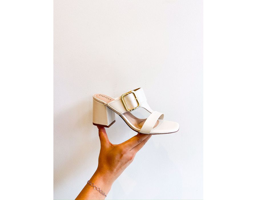 Tamanco Beatrice OFF WHITE - 0008760002 - Morena Brasil Shoes